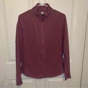 Old Navy Active Fitted Fleece Zip Up Jacket Plum Pink